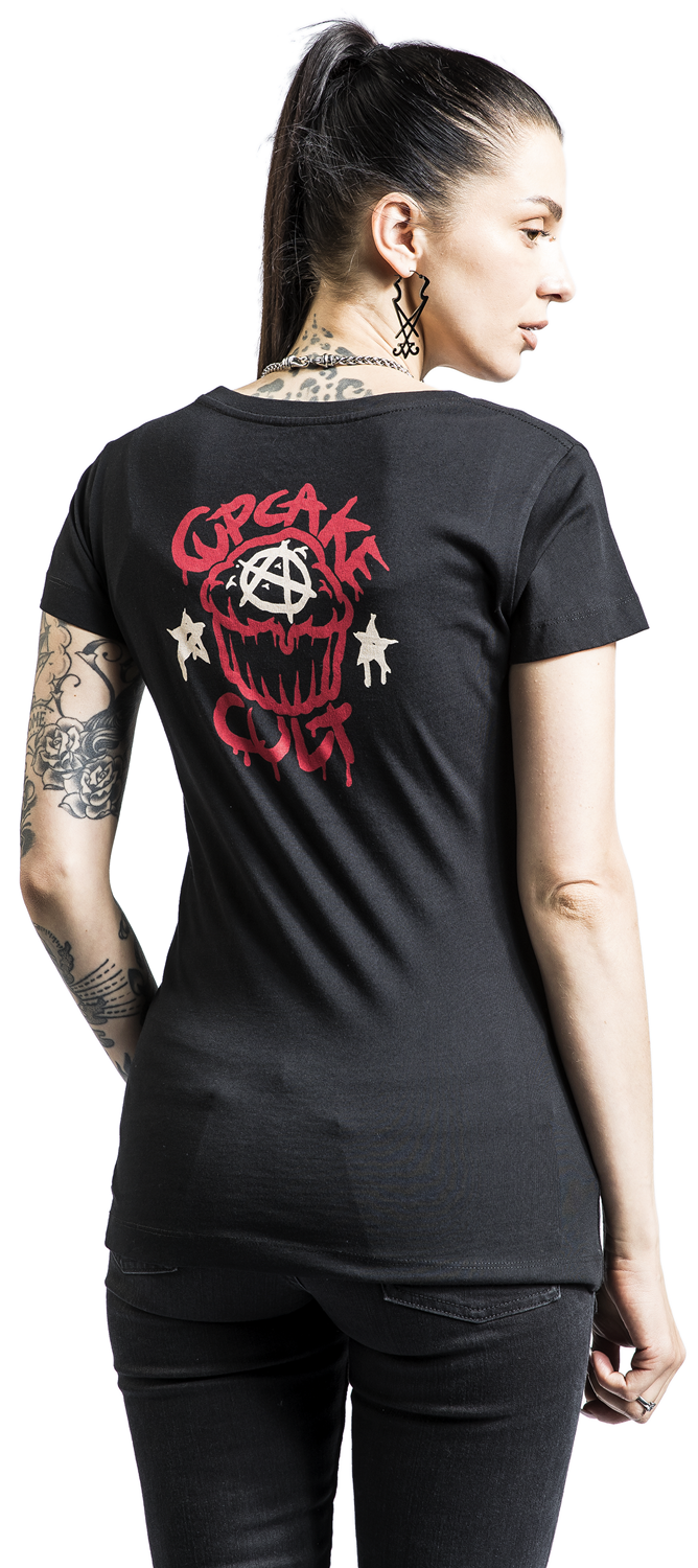 Cupcake Cult Wonderland T-Shirt T-Shirt schwarz weiß rot