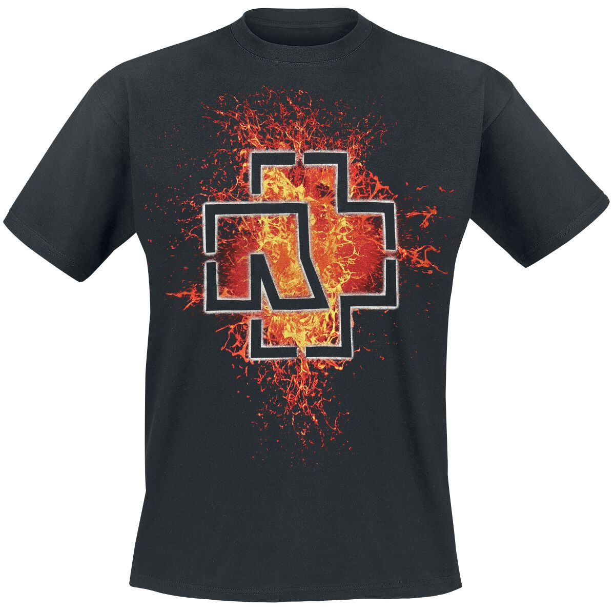 Rammstein T-Shirt - Lava Logo - 4XL - für Männer - Größe 4XL - schwarz  - Lizenziertes Merchandise!