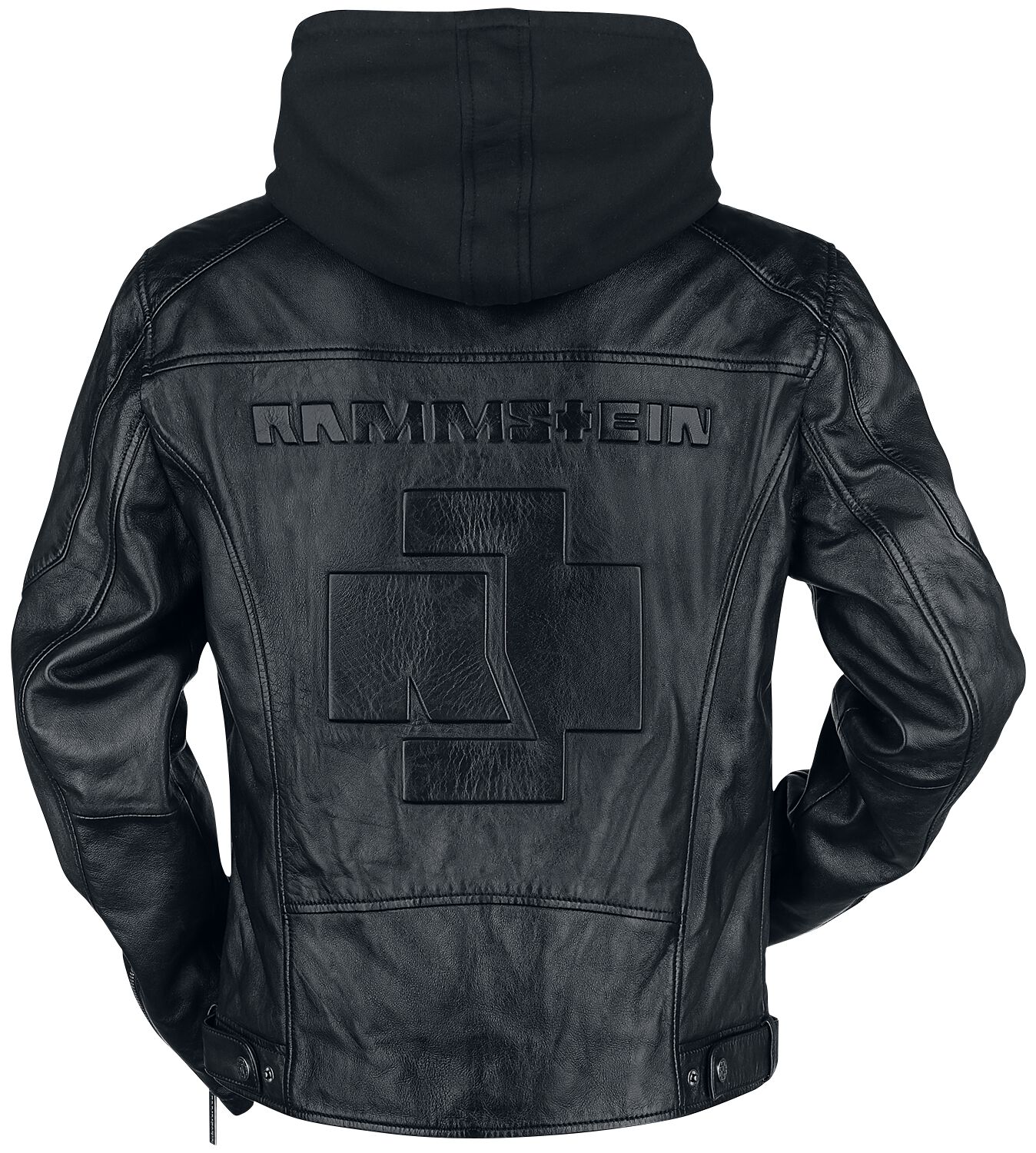 Logo Lederjacke schwarz von Rammstein XV6015