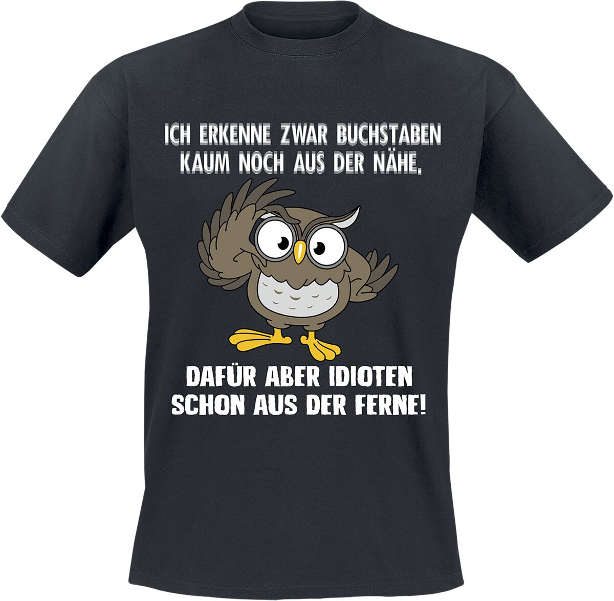 Tierisch Buchstaben und Idioten T-Shirt schwarz
