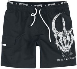 Swim Shorts With Moon and Skull Hand, Gothicana by EMP, Badeshort