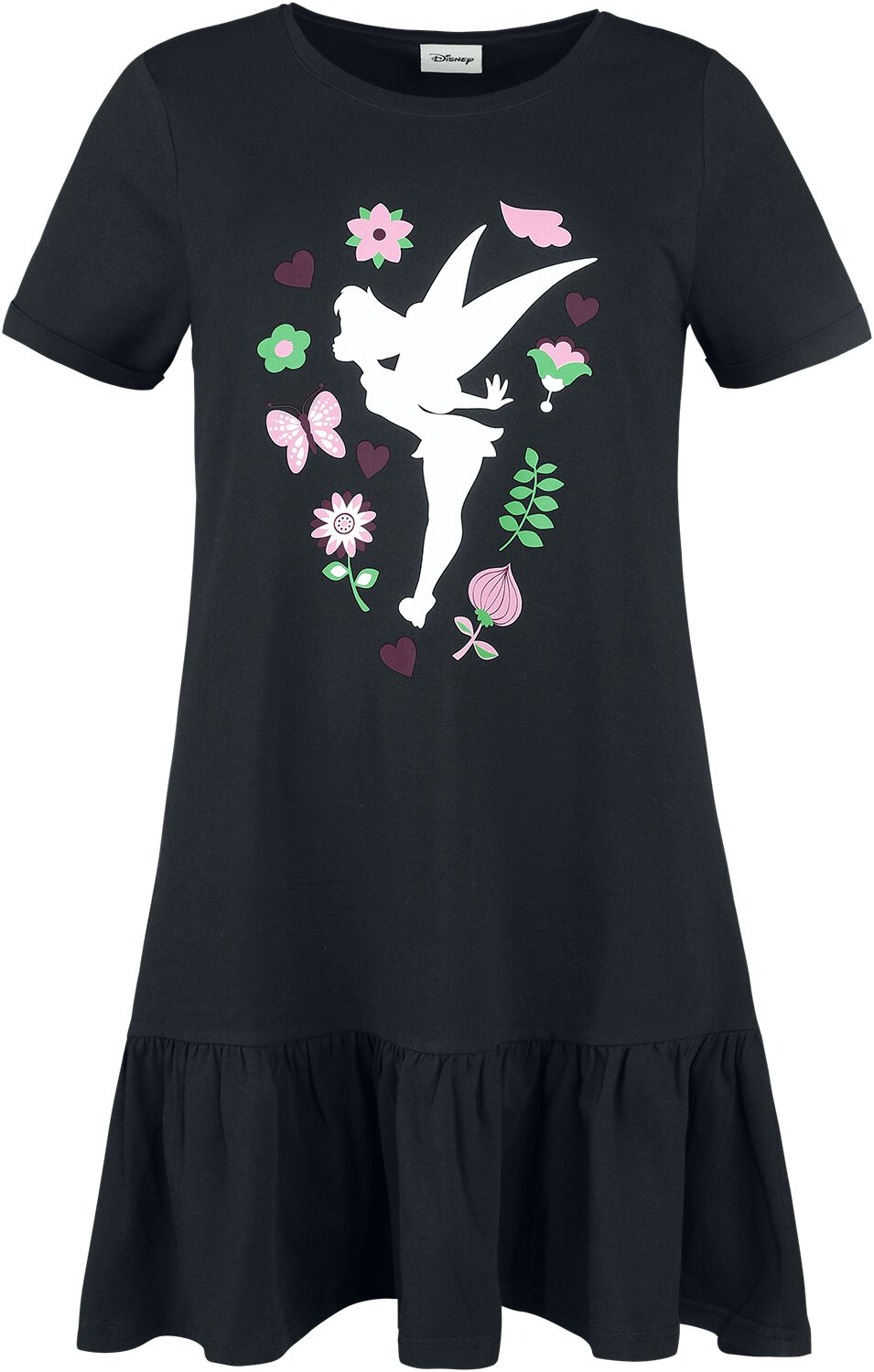 Peter Pan - Disney Kleid lang - Tinker Bell - Flower - S bis L - für Damen - Größe S - schwarz  - EMP exklusives Merchandise!