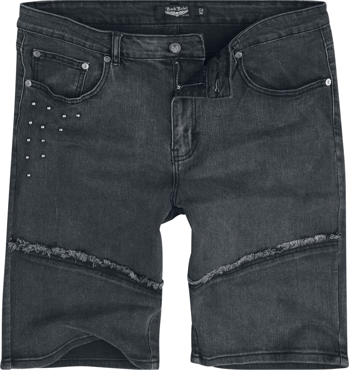 4068143165969 - Shorts With Used Details Short schwarz in 33