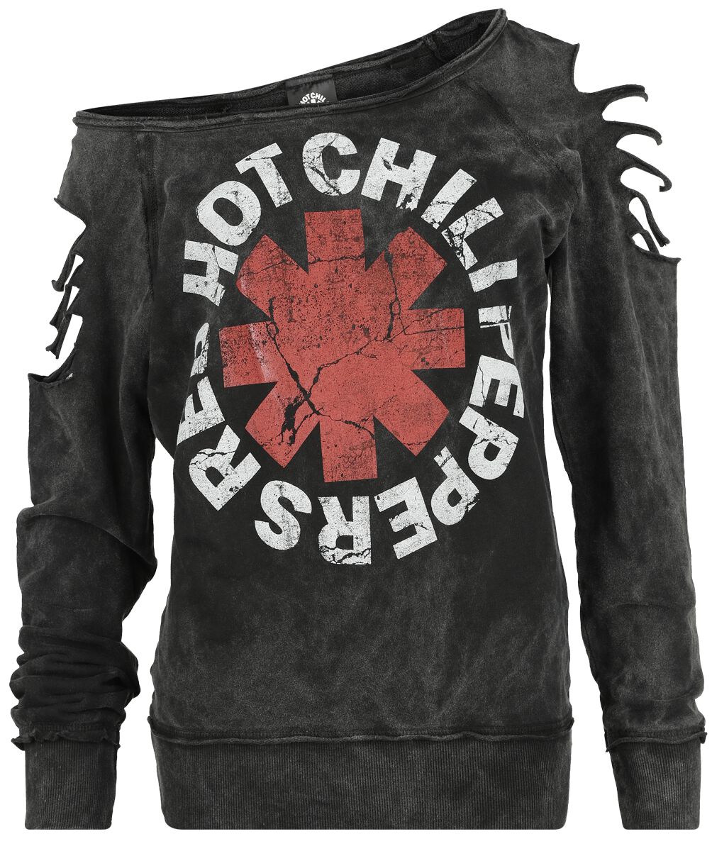 Red Hot Chili Peppers Sweatshirt - Crest - S bis XXL - für Damen - Größe M - dunkelgrau  - Lizenziertes Merchandise!