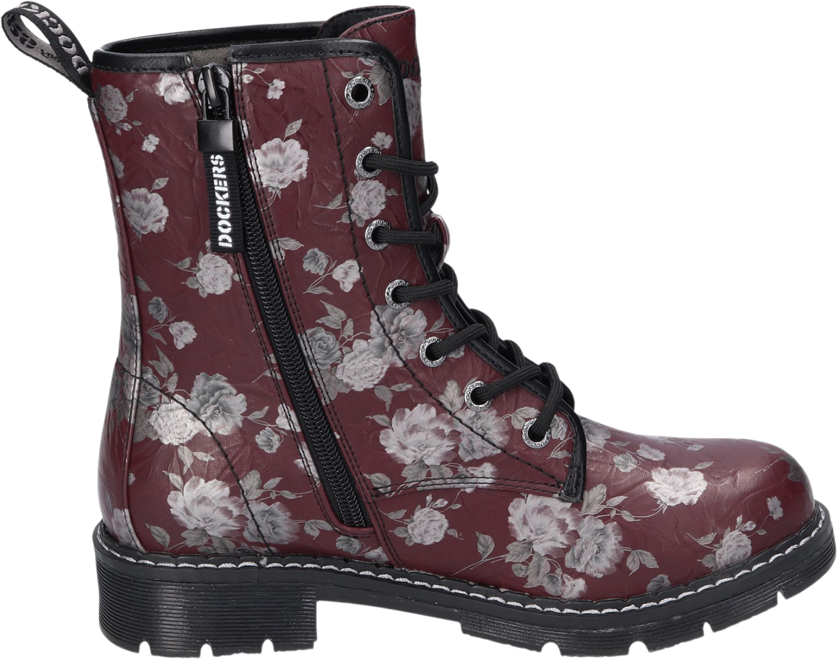 Dockers by Gerli Schnürboots Boot bordeaux grau