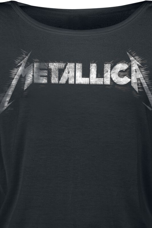 Band Merch Bekleidung Spiked Logo | Metallica Langarmshirt