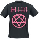 Rose Pink Heartagram, HIM, T-Shirt
