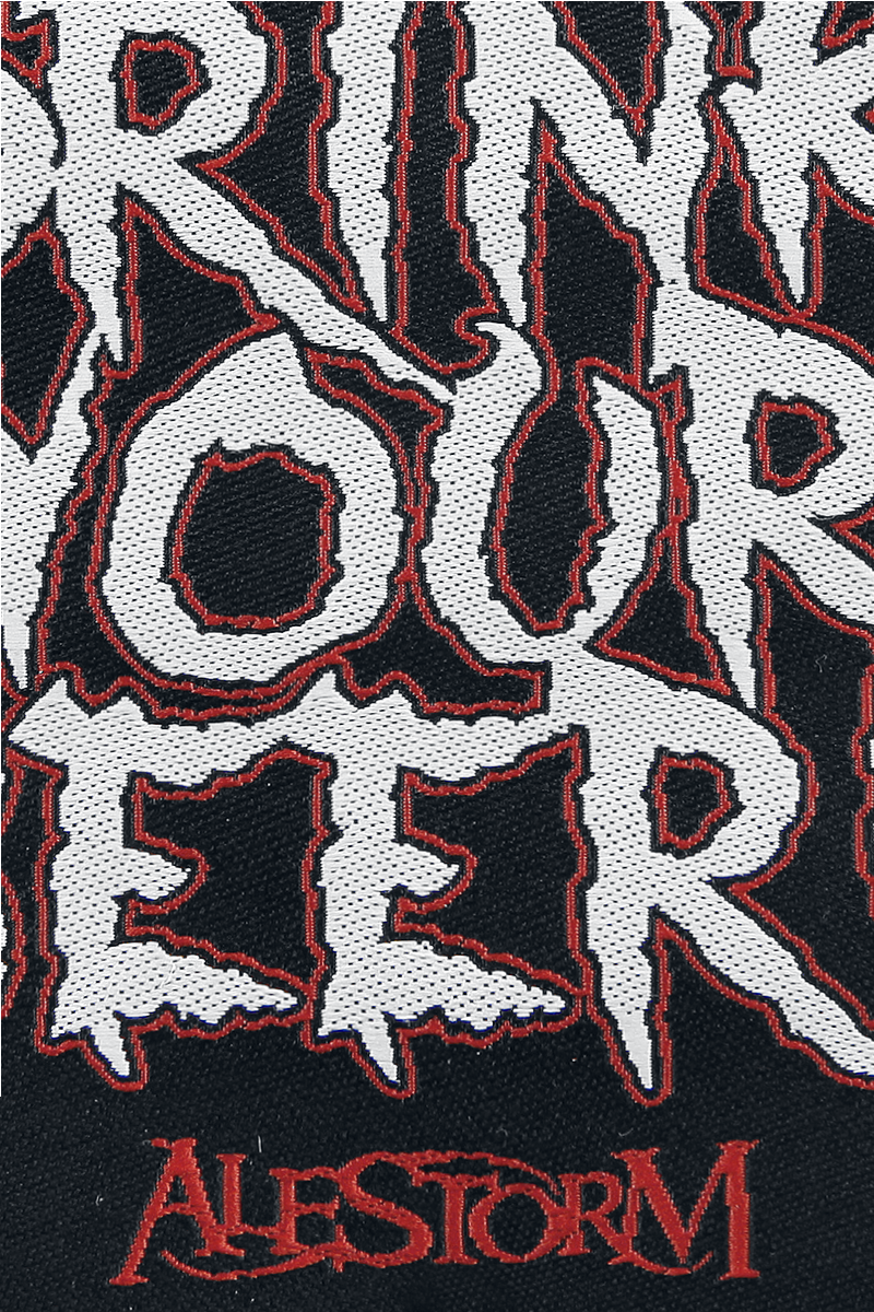 Alestorm We Are Here To Drink Your Beer! Patch schwarz weiß rot