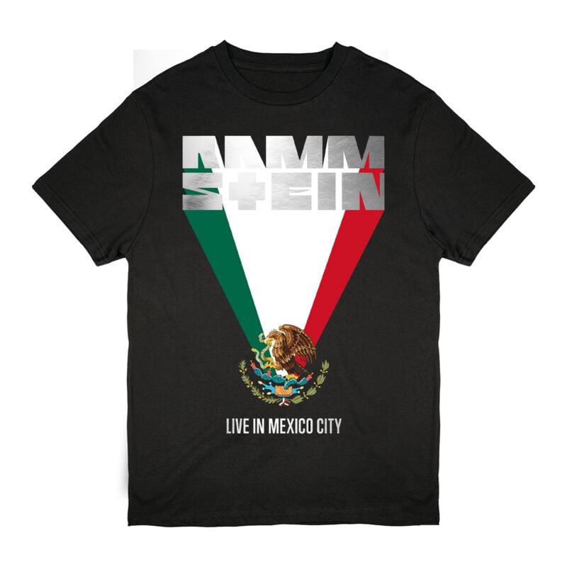 T-Shirt Manches courtes de Rammstein - Live in Mexico City - S à 5XL - pour Homme - noir