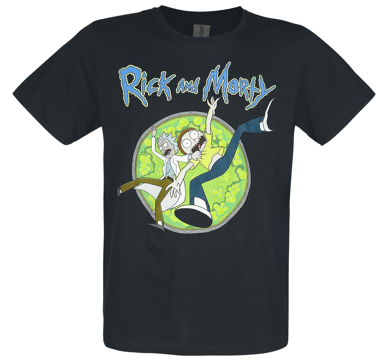 Rick And Morty Portal Circle T-Shirt black