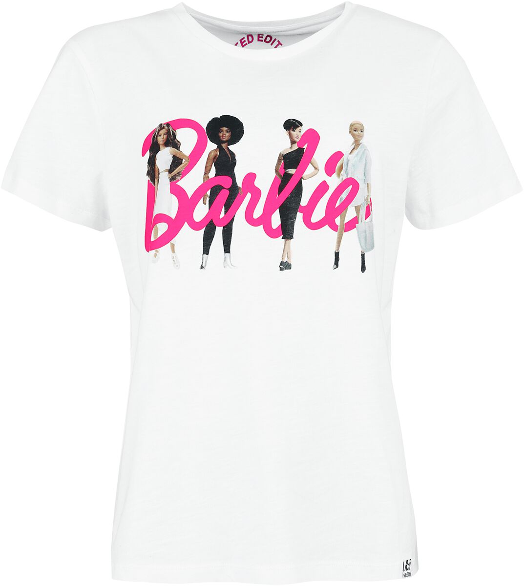 Barbie T-Shirt - Recovered - Here Come The Girls - M bis L - für Damen - Größe L - weiß  - Lizenzierter Fanartikel