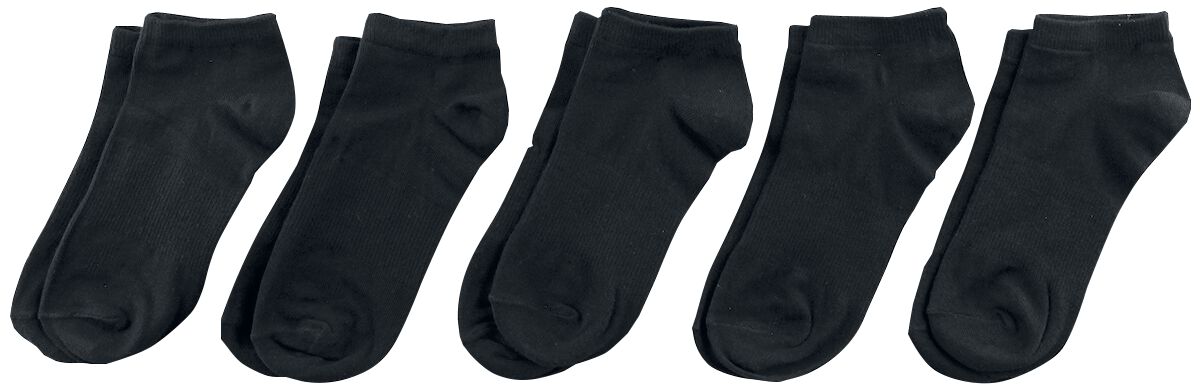 Urban Classics Socken - No Show Socks 5-Pack - EU43-46 bis EU47-50 - Größe EU 43-46 - schwarz