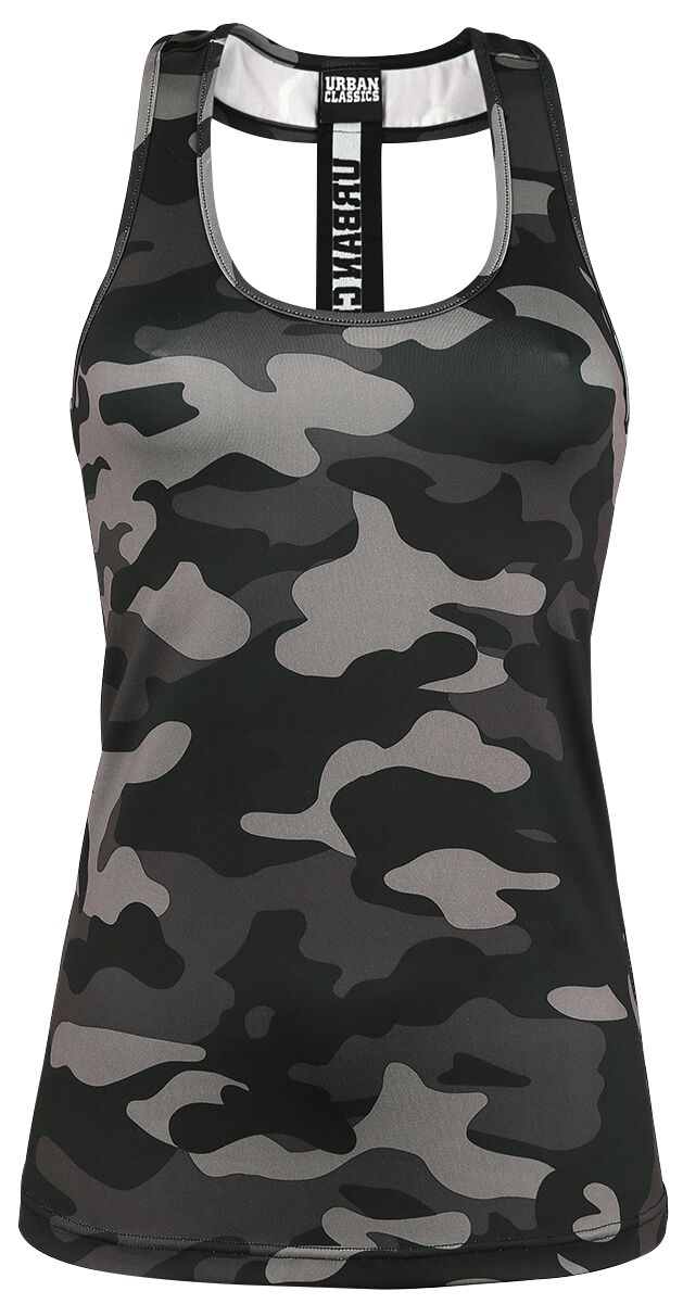 Urban Classics - Camouflage/Flecktarn Top - Ladies CamoTop - XS - für Damen - Größe XS - darkcamo