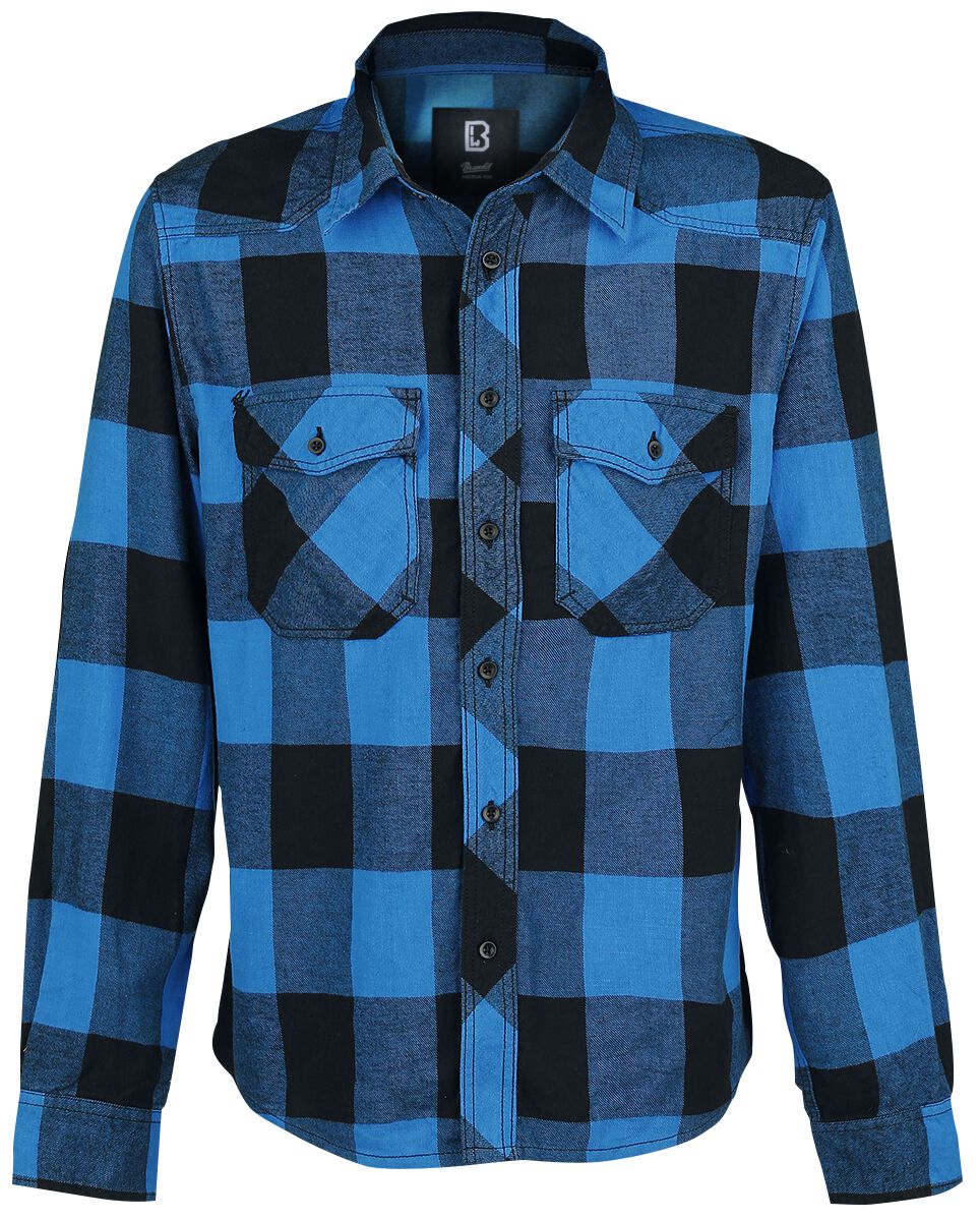 Checkshirt Flanellhemd schwarz/blau von Brandit