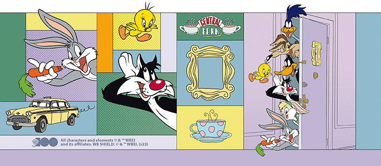 Looney Tunes Friends Mash Up Tasse weiß blau