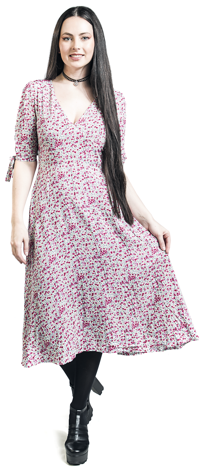 Banned Retro Power Pink Dress Langes Kleid multicolor