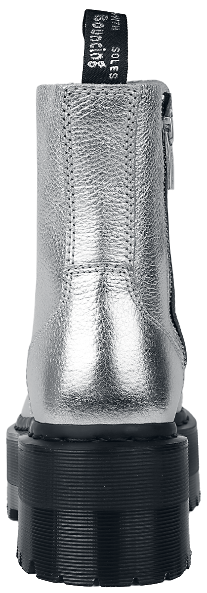 Dr. Martens Jadon Max - Silver Metallic Tumble Schnürstiefel silberfarben