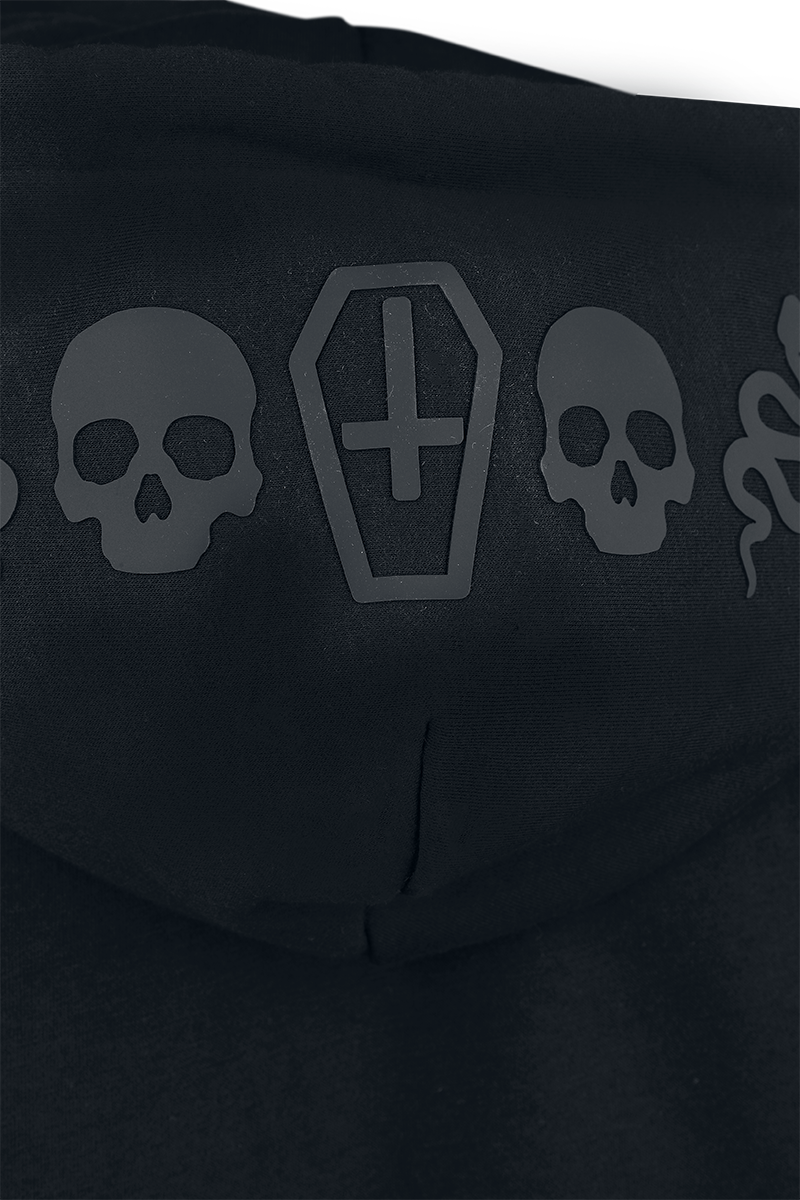 Thumbnail - Gothicana by EMP Hoody with Stand-Up Collar Kapuzenpullover schwarz in M