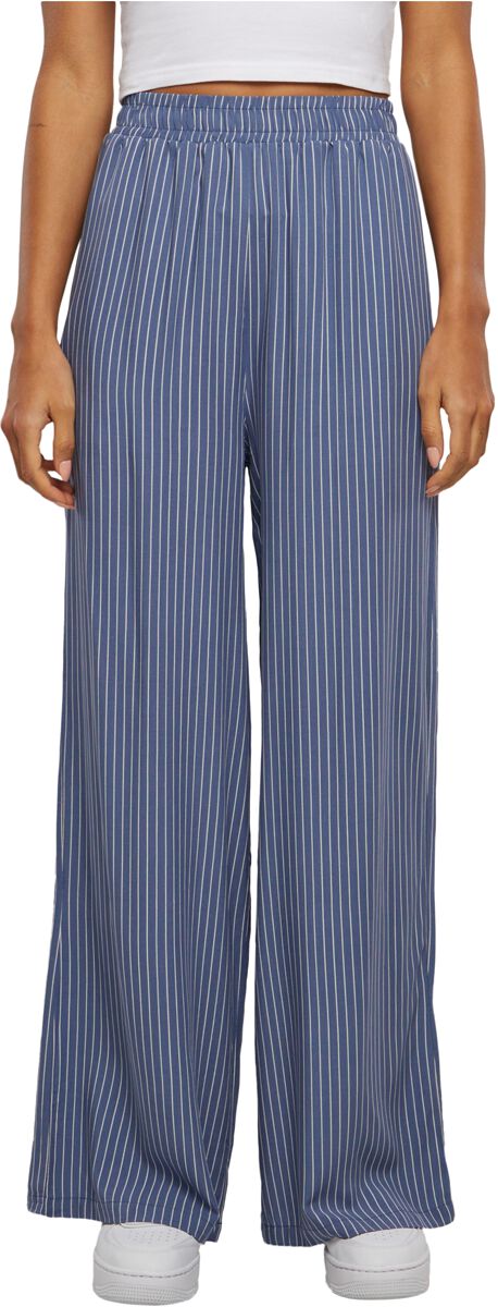 Urban Classics Ladies Viscose Resort Pants Stoffhose blau in L