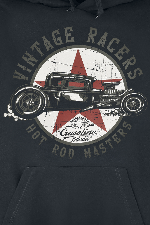 Gasoline Bandit - Rockabilly Kapuzenpullover - Vintage Racers - L bis 4XL - für Männer - Größe XL - schwarz