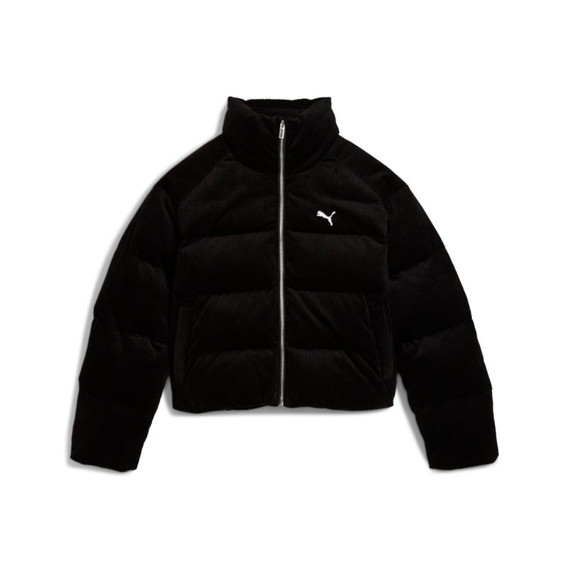 Puma  Winter Jacket - WARDROBE ESS Corduroy Puffer Jacket - for Women - black