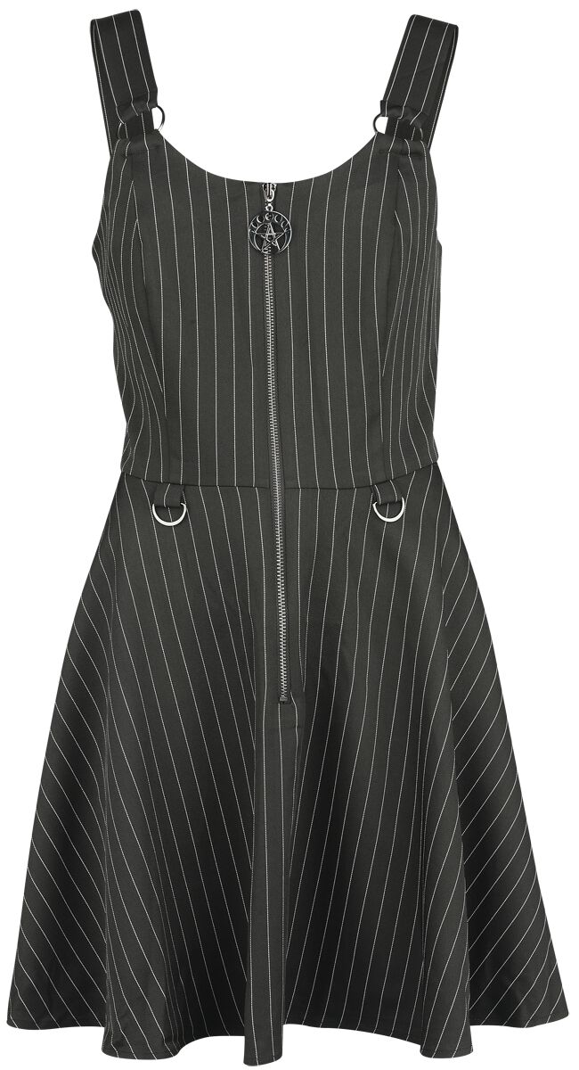 Image of Miniabito di Banned Alternative - Bellona pinstripe dress - XS a S - Donna - nero/grigio