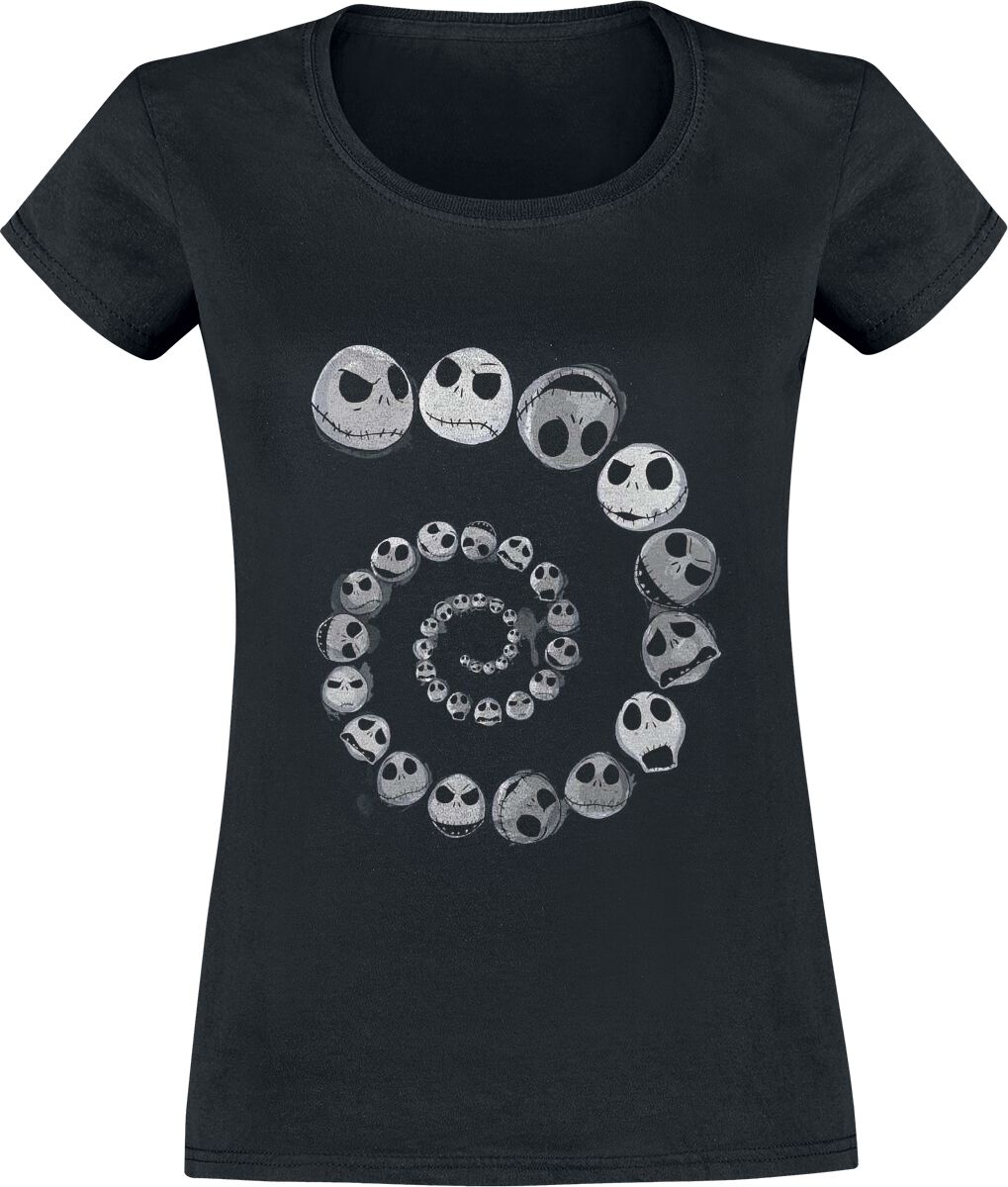 The Nightmare Before Christmas Jack Spiral T-Shirt black