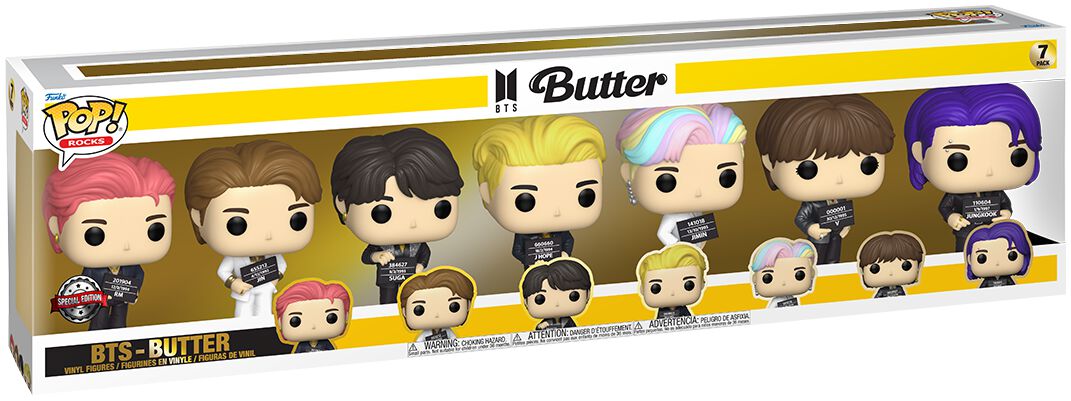 BTS BTS Rocks – 7 Pack Butter Vinyl Figuren Funko Pop! multicolor BTS BTS Rocks – 7 Pack Butter Vinyl Figuren Funko Pop! multicolor