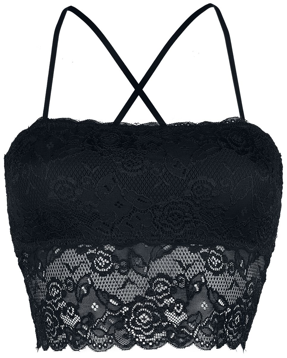 Forplay Laced Top Bandeau Top schwarz in S