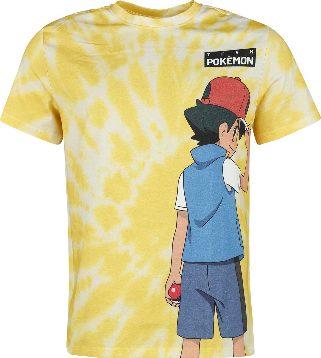 Pokémon Ash und Pikachu T-Shirt gelb in XL