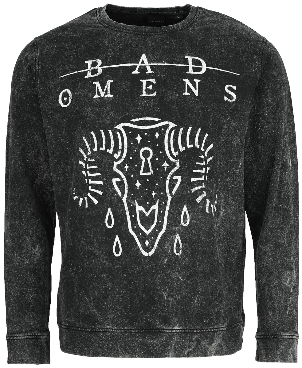 Image of Felpa di Bad Omens - Ram Skull - XL a XXL - Uomo - grigio