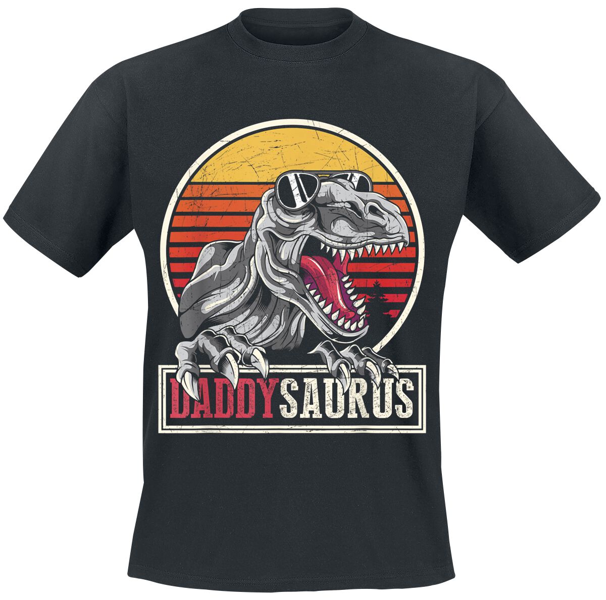 Familie & Freunde Daddysaurus T-Shirt schwarz Familie & Freunde Daddysaurus T-Shirt schwarz