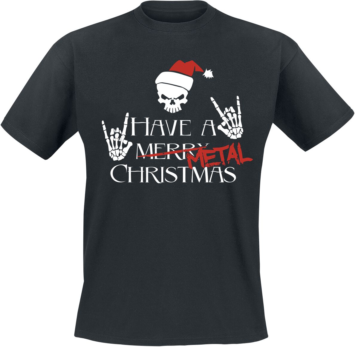 Slogans Have A Metal Christmas T-Shirt black
