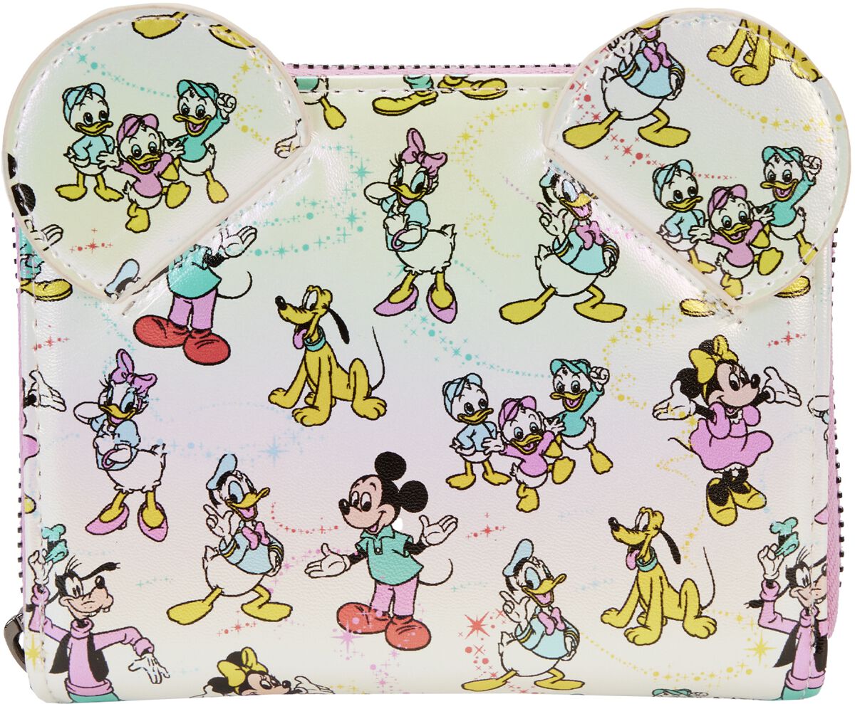 Image of Portafoglio Disney di Minnie & Topolino - Loungefly - Disney 100 - AOP wallet - Donna - multicolore