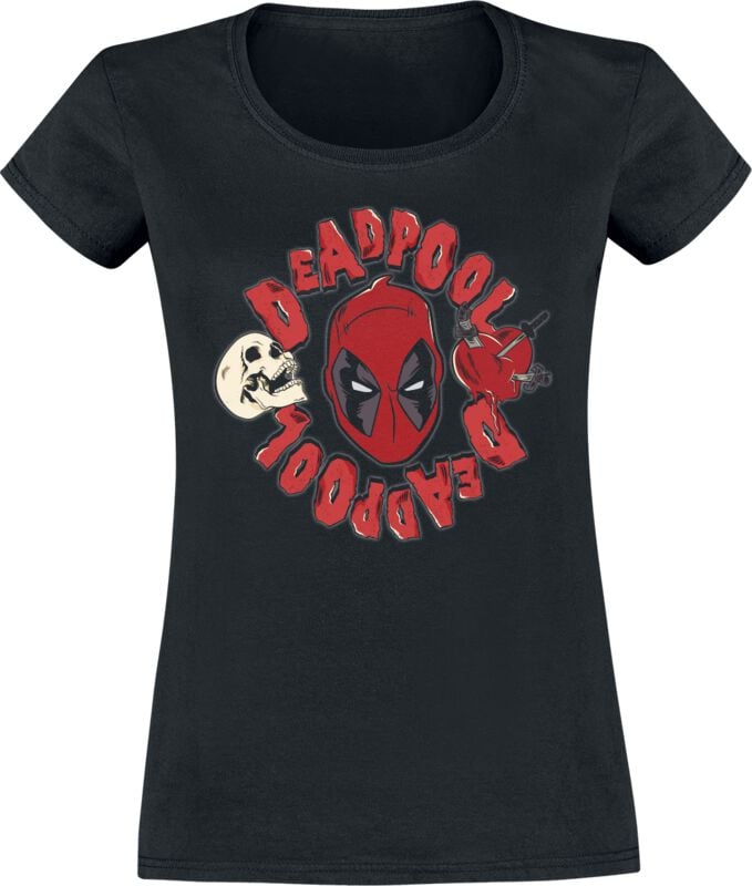 Deadpool Love and Dead T-shirt black