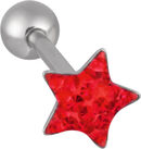 Sealed Jewelled Star Tongue, Steel Basicline®, Barbell