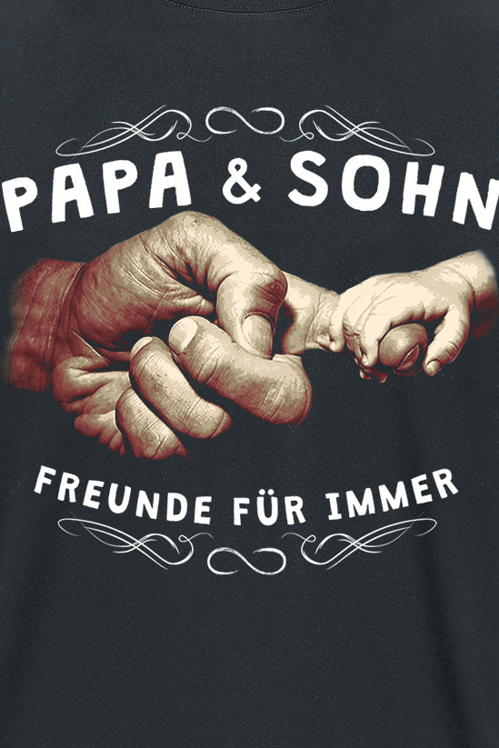 Familie & Freunde Familie und Freunde - Papa & Sohn T-Shirt schwarz
