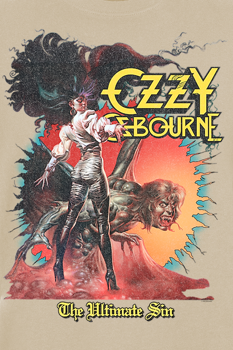 Ozzy Osbourne Ultimate Sin Sunburst T-Shirt sand