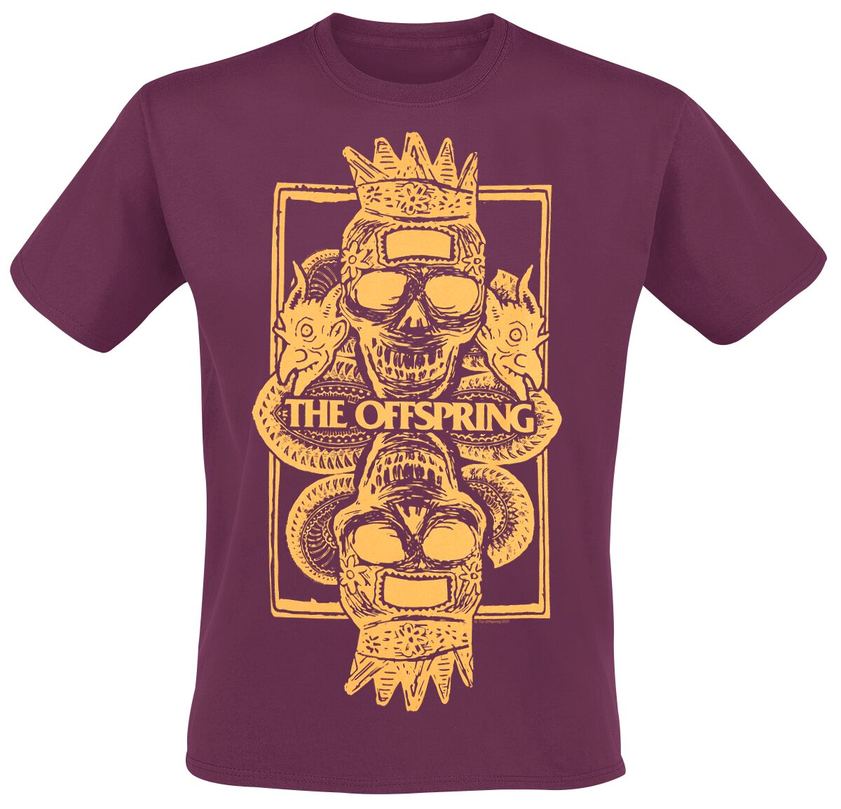 Image of The Offspring Skull Crown T-Shirt burgund