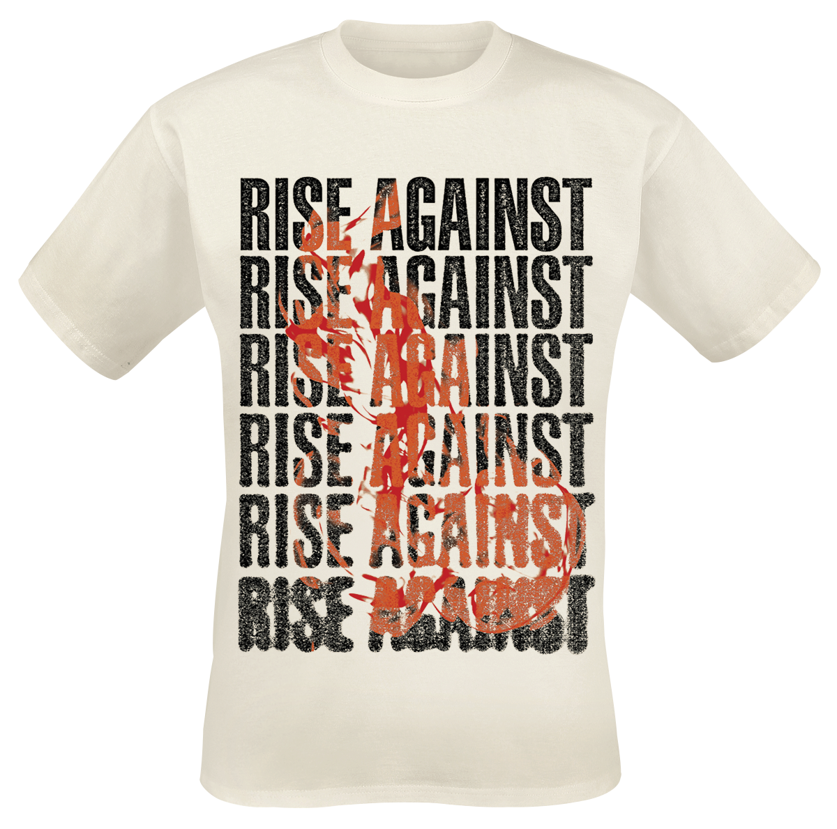 Rise Against - Flame - T-Shirt - off white image