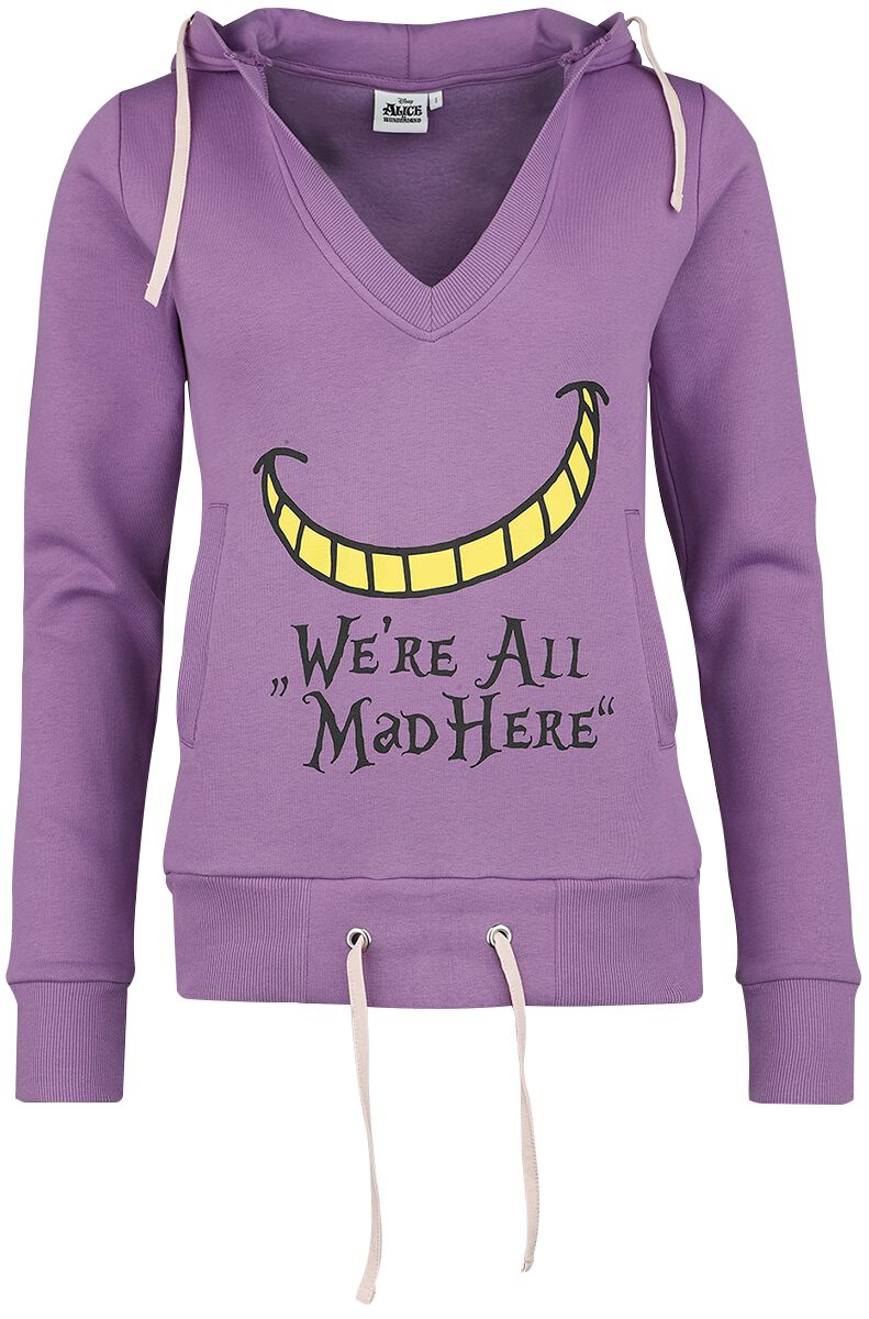 Alice im Wunderland - Disney Kapuzenpullover - Cheshire Cat - M bis L - für Damen - Größe M - lila  - EMP exklusives Merchandise!