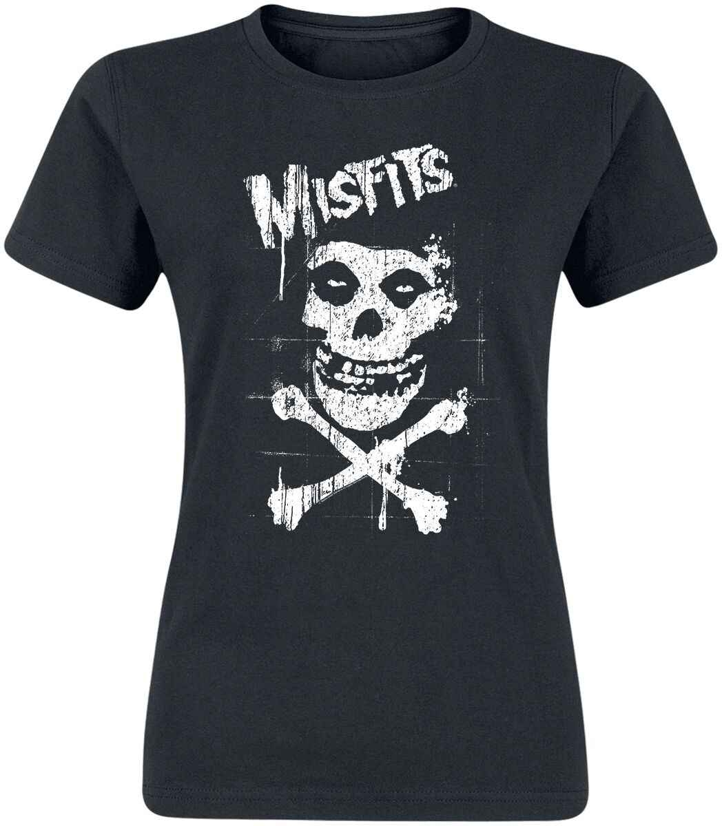 Misfits T-Shirt - Bones - S bis XXL - für Damen - Größe XL - schwarz  - Lizenziertes Merchandise!