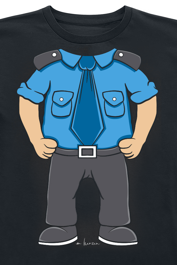 Sprüche Kids - Der Polizist T-Shirt schwarz