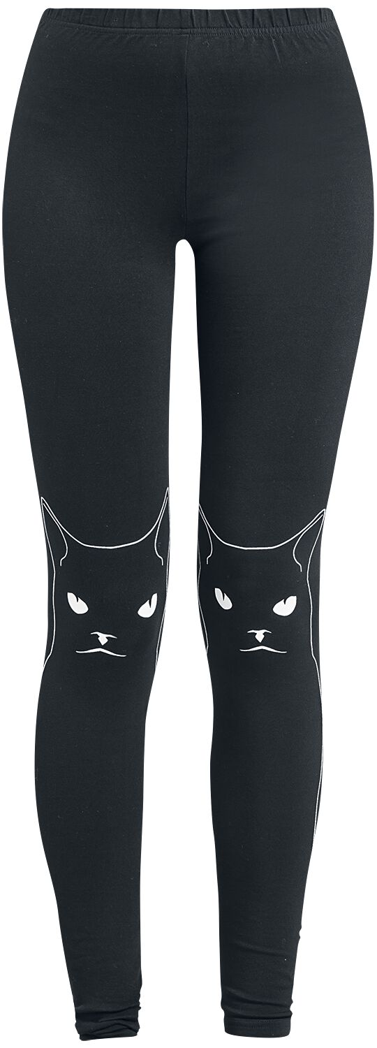 Jawbreaker Rockabilly Leggings Salem Grumpy Kitty S bis 4XL für Damen Größe M schwarz  - Onlineshop EMP