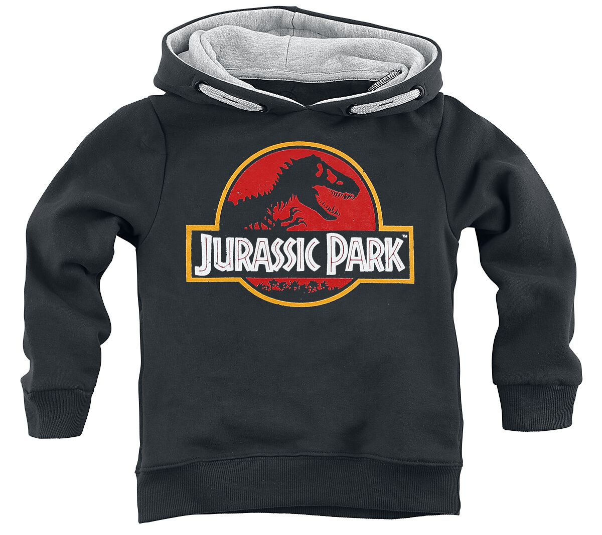 Levně Jurassic Park Kids - Classic Logo detská mikina s kapucí černá