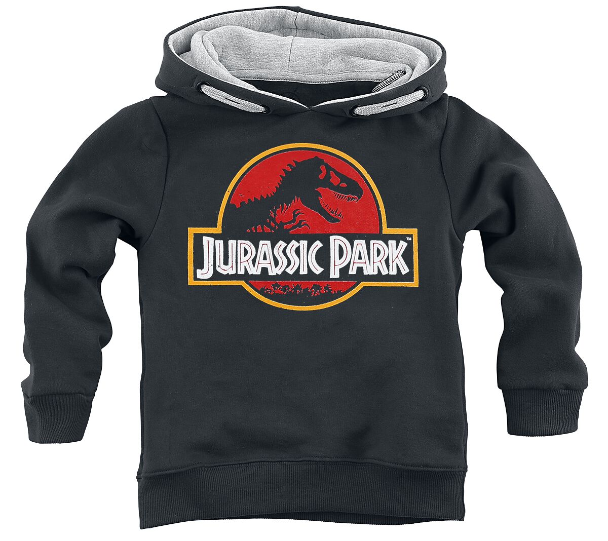 Jurassic Park Kids – Classic Logo Kapuzenpullover schwarz