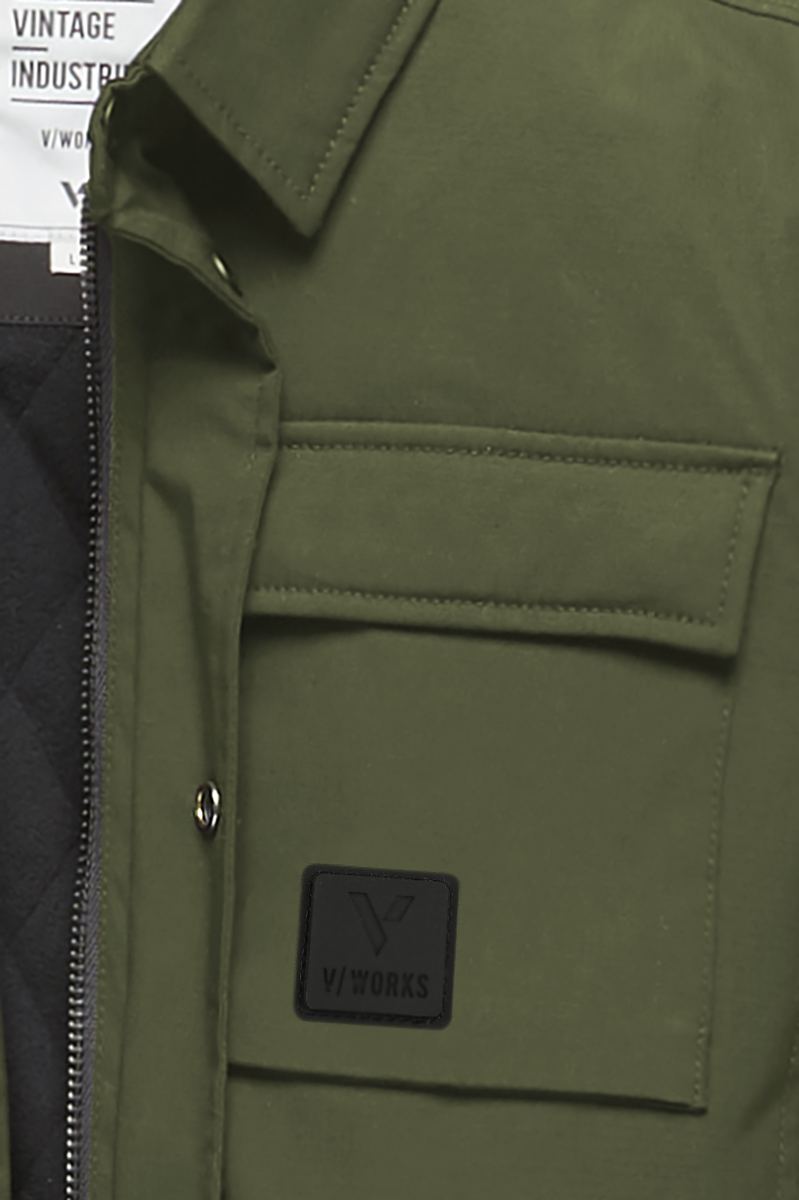 Vintage Industries Wyatt Shirt-Jacket Übergangsjacke oliv - 33.64% Rabatt