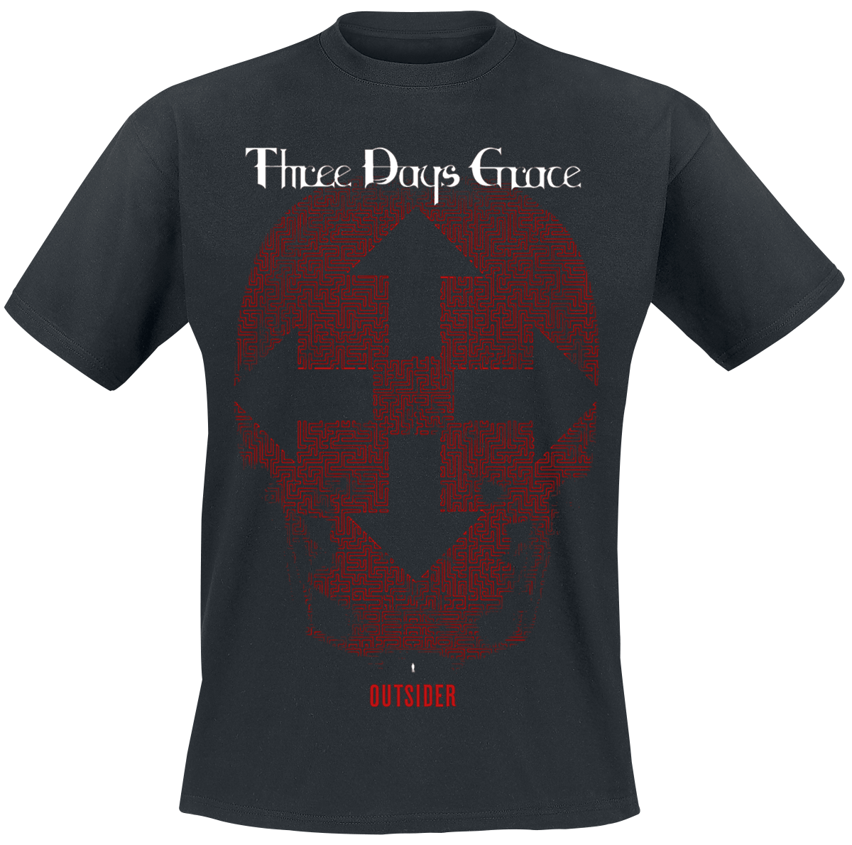 Three Days Grace - Skull - T-Shirt - black image