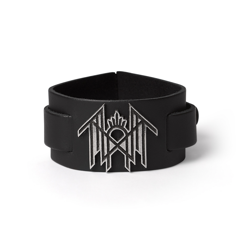 Sleep Token  Leather Bracelet - Logo - for Men - black
