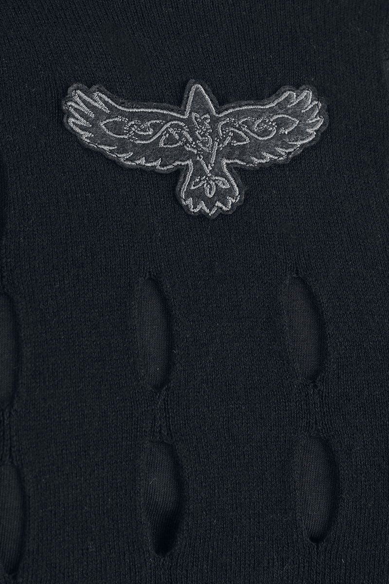 Thumbnail - Black Premium by EMP Essential cold shoulder Strickpullover Strickpullover schwarz in S